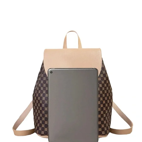 Brown/tan  backpack - Picture 3 of 4